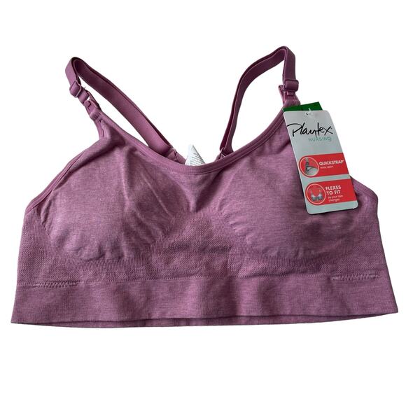 Playtex Women's Nursing Seamless Racerback Wireless Maternity Bra Size Large - Picture 3 of 8
